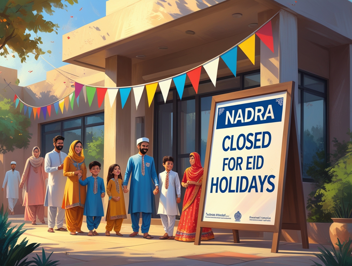 NADRA Eid Holidays 2025 Announced: Offices Closed from 31 March to 2 April